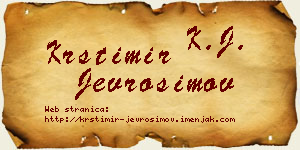 Krstimir Jevrosimov vizit kartica